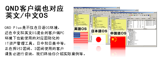 QNDクライアントも英語/中国語OSに対応